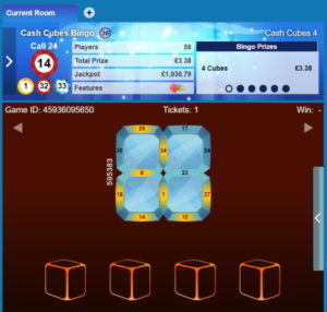 Cash cubes special bingo