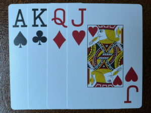 ace king queen and jack playing cards different suits