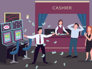 casino slots money cashier illustration