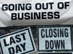 closing down signs