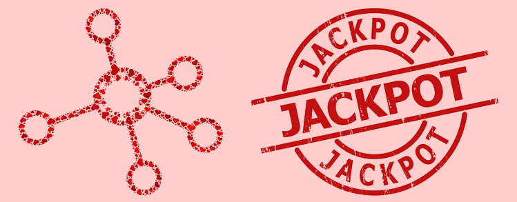 community jackpot illustration jackpot sign and network sign