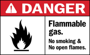 danger flammable gas sign