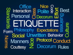 etiquette and associated words