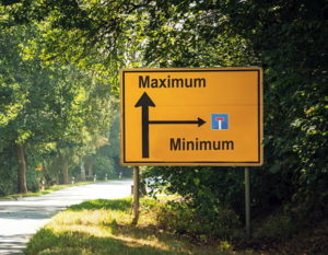 maximum minimum signs