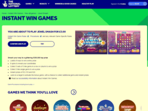 national lottery instant win game jewell smash