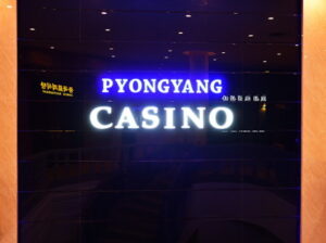 pyongyang casino sign