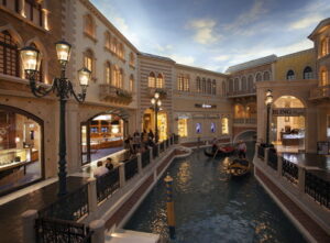 jalan air dan pusat perbelanjaan venesia las vegas casino