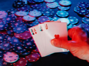 virtual reality real casino table game blurred
